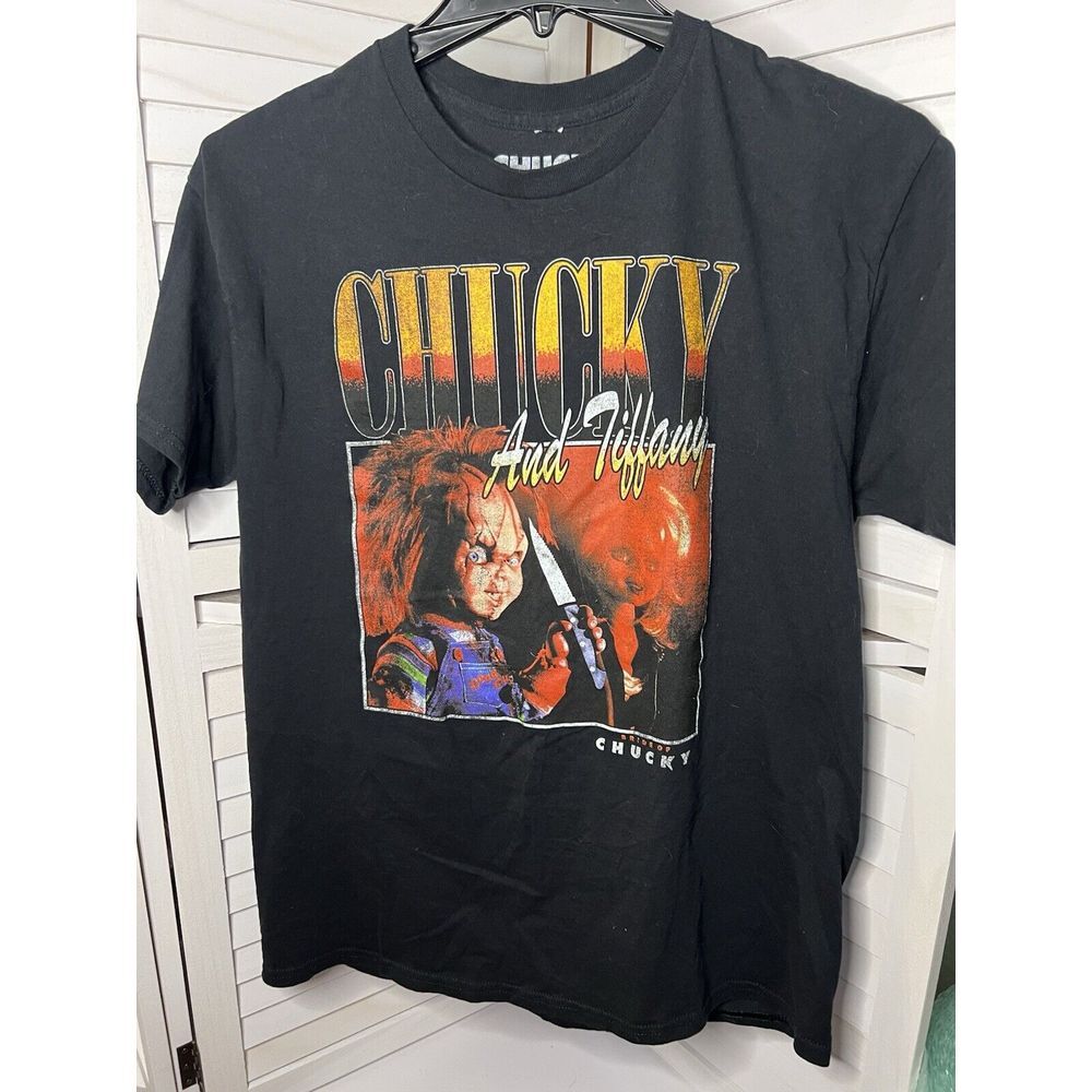 Chucky And Tiffany‎ Bride Of Chucky Black T-shirt Size Lg